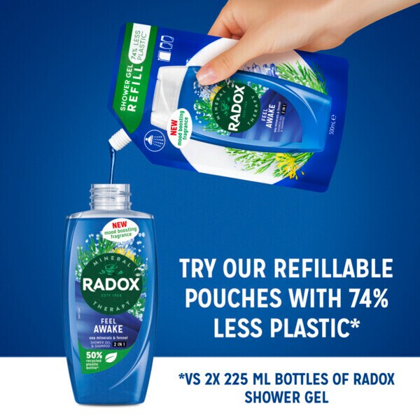 Radox Feel Awake 2-In-1 Body Wash & Shampoo 450ml