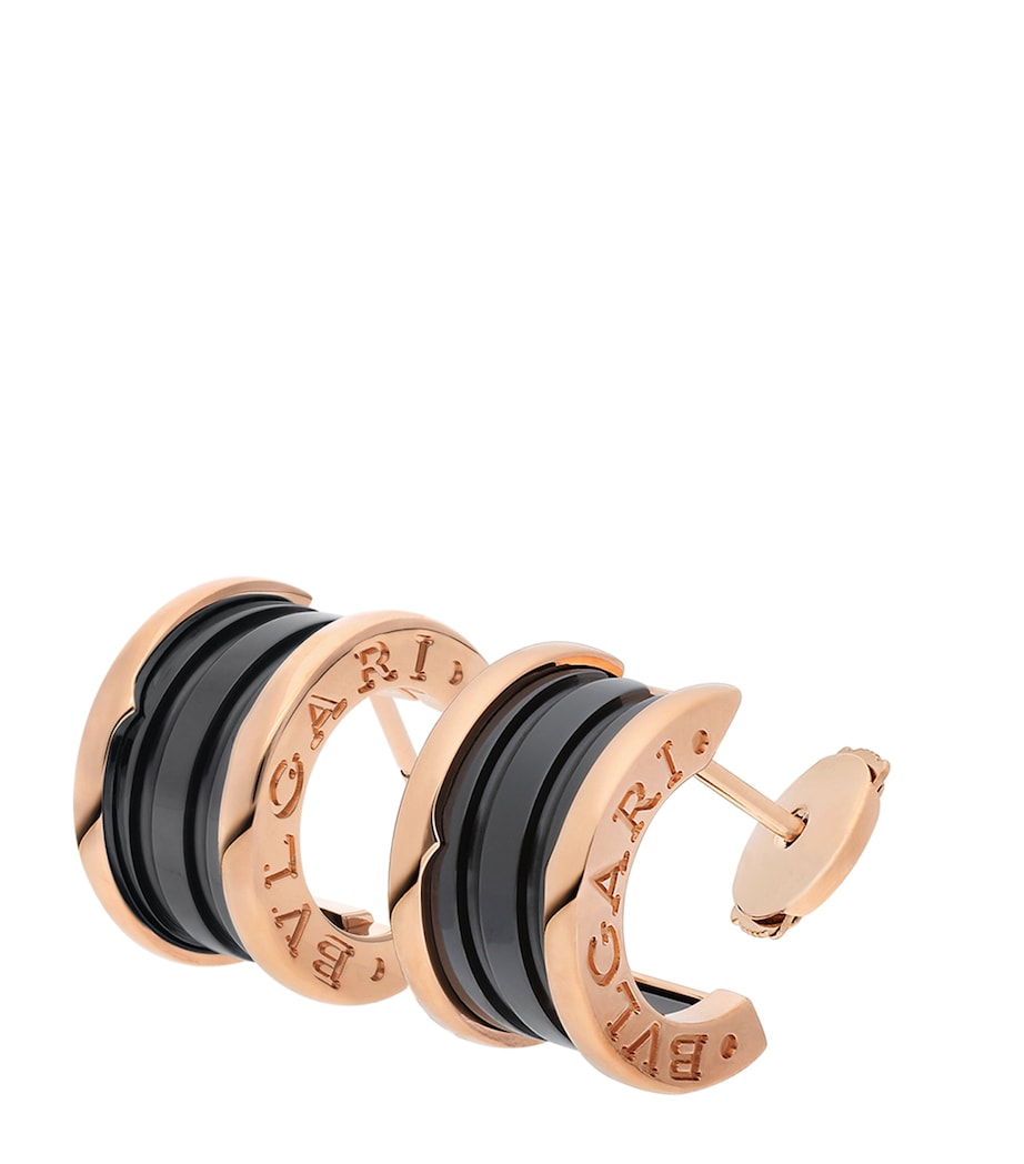 Bvlgari B.zero1 earrings rose gold and ceramic, UK version