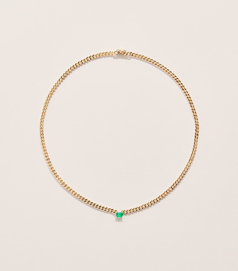 Anita Ko Gelbgold- und Smaragd-Choker 40,5 cm, importiert aus Großbritannien