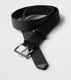 Prada leather logo belt, UK version