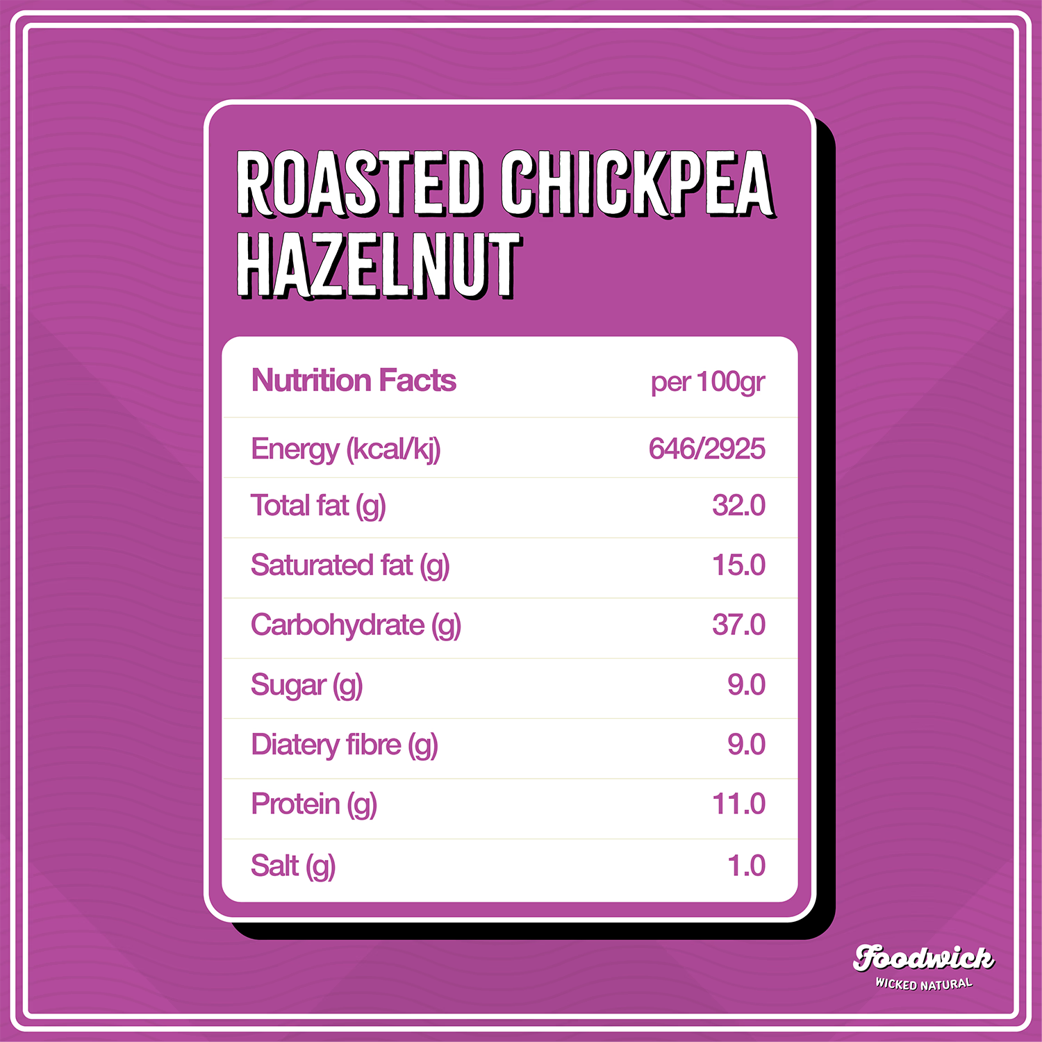 Chickpea hazelnut spread, imported from the UK