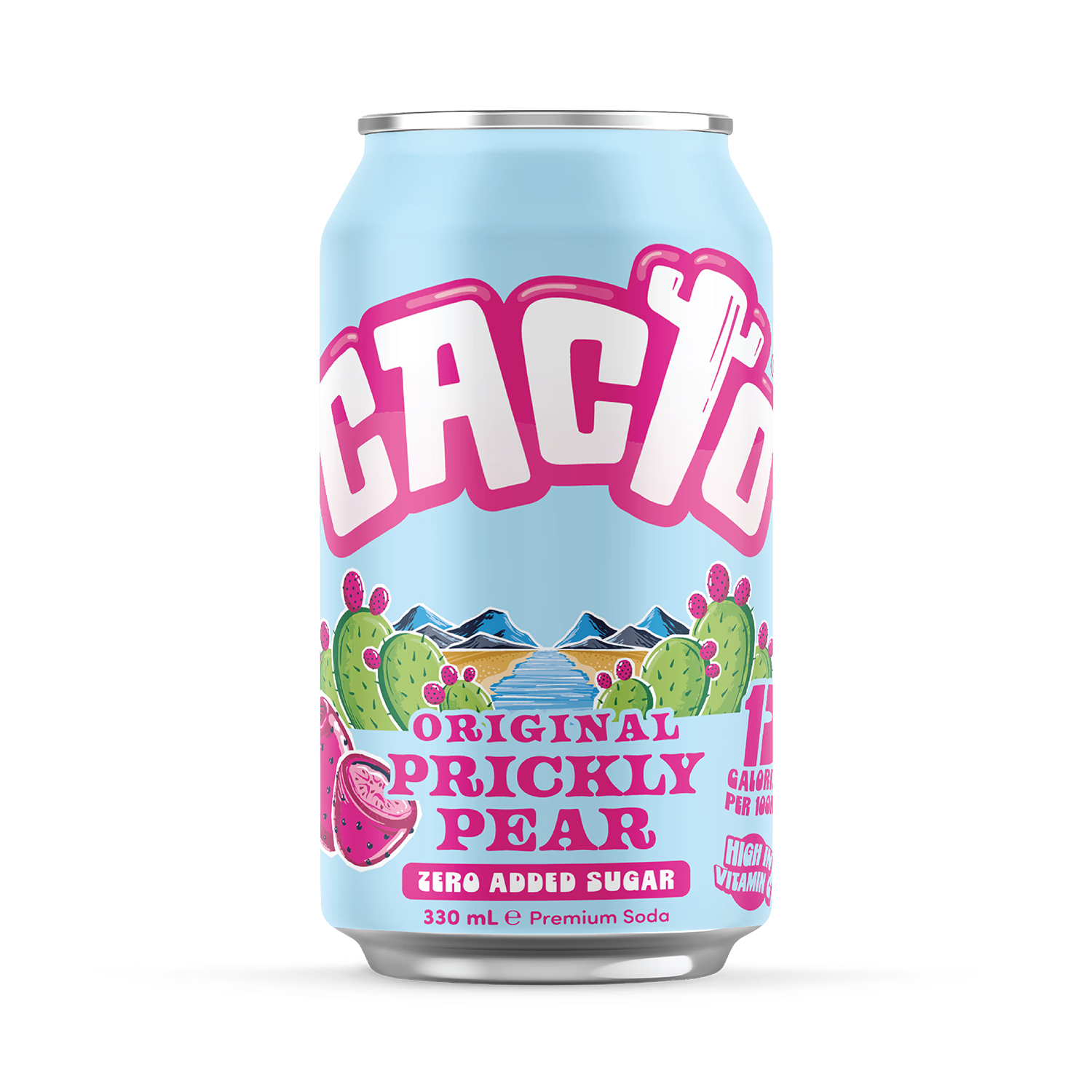 Cacto original prickly pear soda 330ml, imported from the UK
