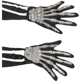 Smiffys skeleton gloves for adults black UK version