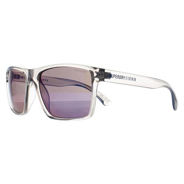 Superdry Kobe clear mirrored sunglasses for men (British brand)