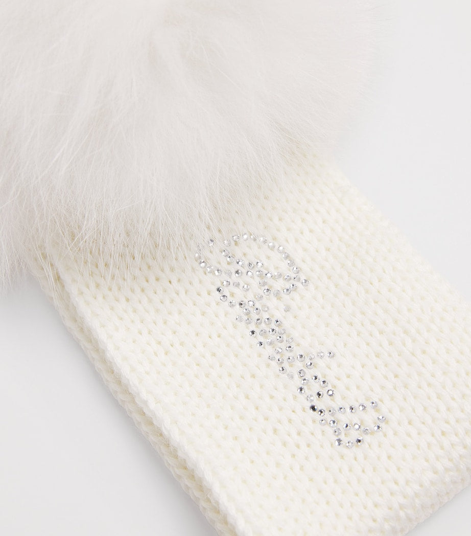 Bimbalo wool-blend pom-pom headband - British product