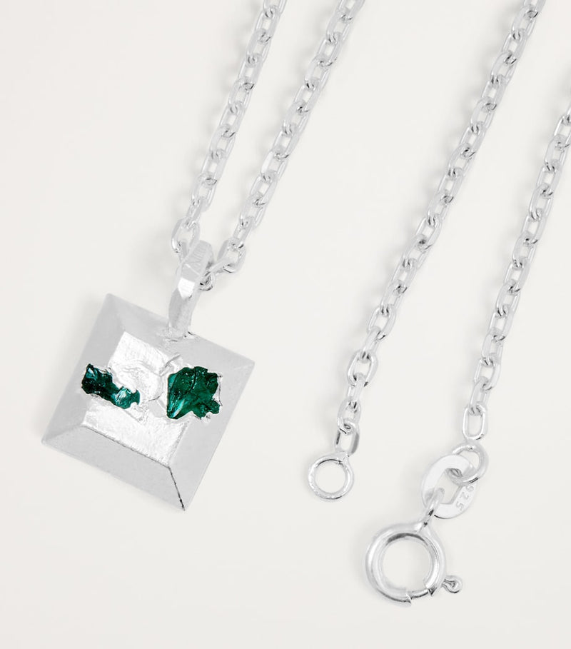 The Ouze sterling silver and emerald necklace - British product