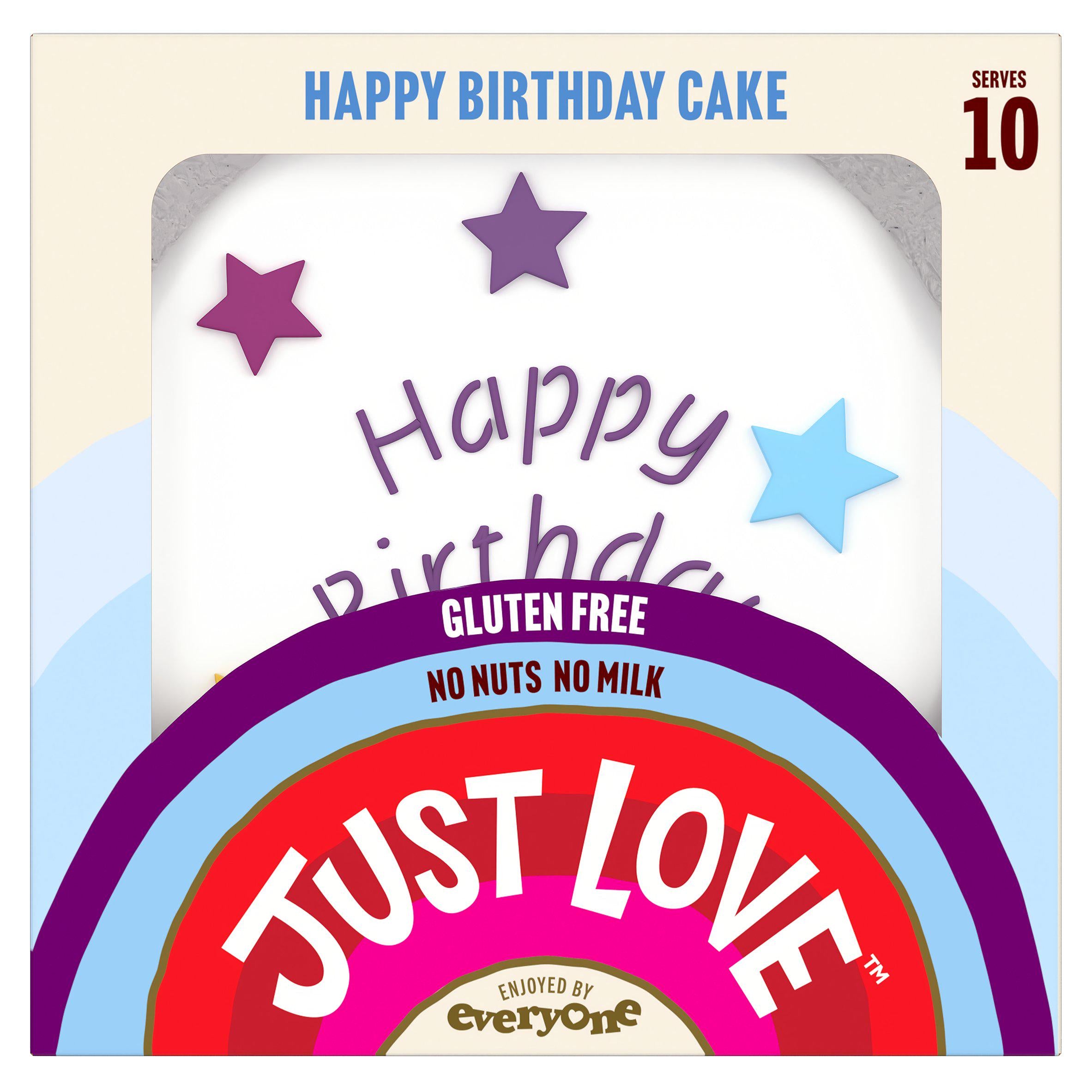 Just Love Food Company Birthday Celebration Nut Free Cake (Serves 10) GOODS Sainsburys   