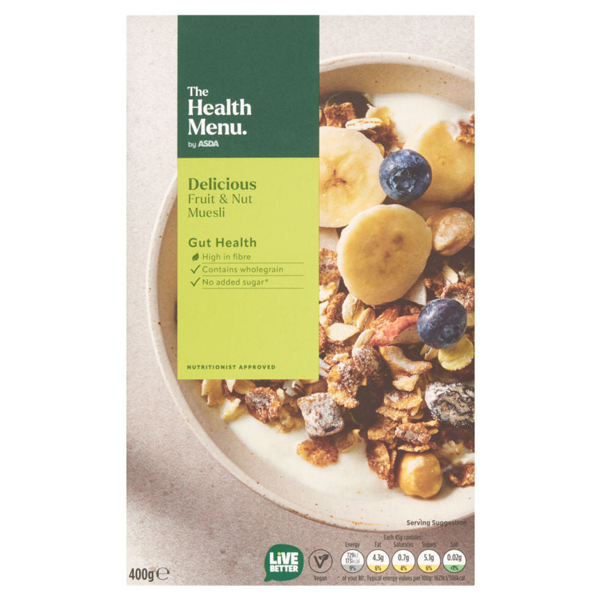 The Health Menu by ASDA Delicious Fruit & Nut Muesli 400g GOODS ASDA   