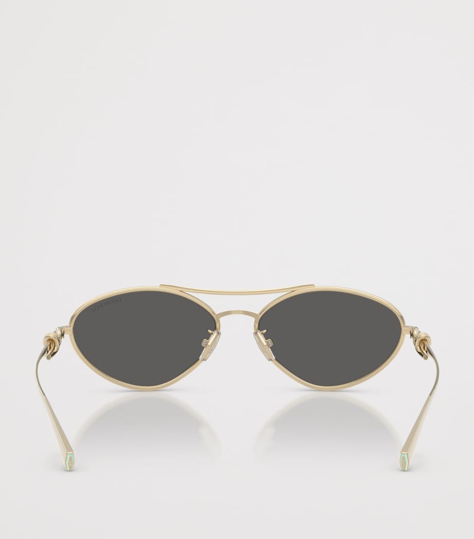 Tiffany & Co. metal irregular sunglasses TF3117 - British product