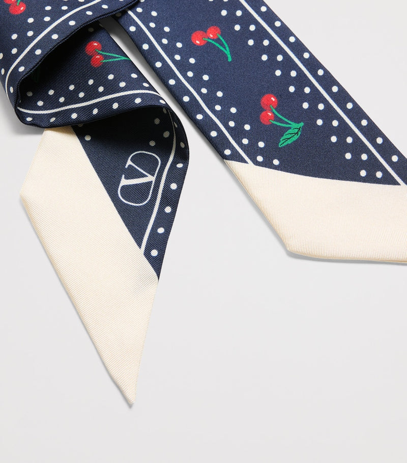 Valentino Garavani Cherryfic print scarf, UK version