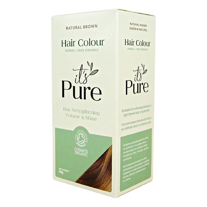 It's Pure Organic Herbal Hair Colour Chestnut 110g Henna Holland&Barrett   