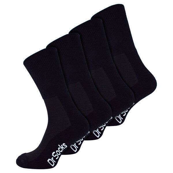 Dr.Socks 4 Pairs Mens Bamboo Diabetic Socks 9-11 UK GOODS Superdrug Black  