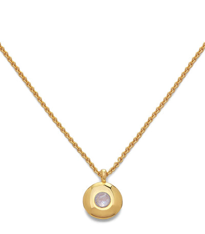 Harrods Monica Vinader Gold Vermeil Moonstone January Birthstone Necklace 41-46cm- Buy online at McGrocer