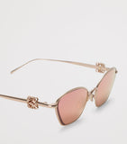 LOEWE hexagonal sunglasses gold-tone metal frame (British brand)