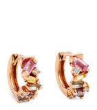 Suzanne Kalan Frenzy huggie earrings rose gold sapphire diamonds, UK version