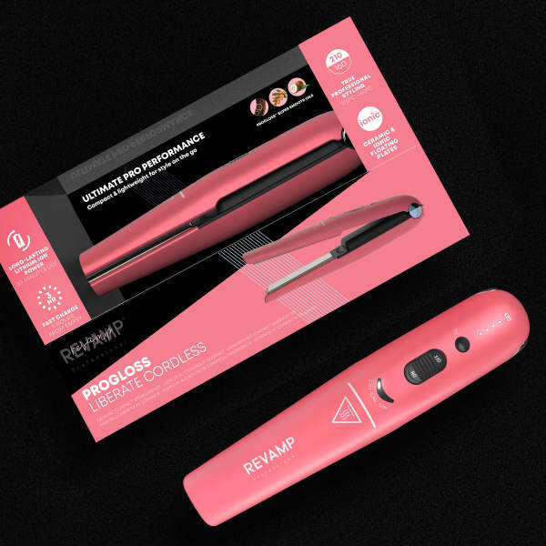 Revamp Progloss Cordless Compact Straightener - Pink Power