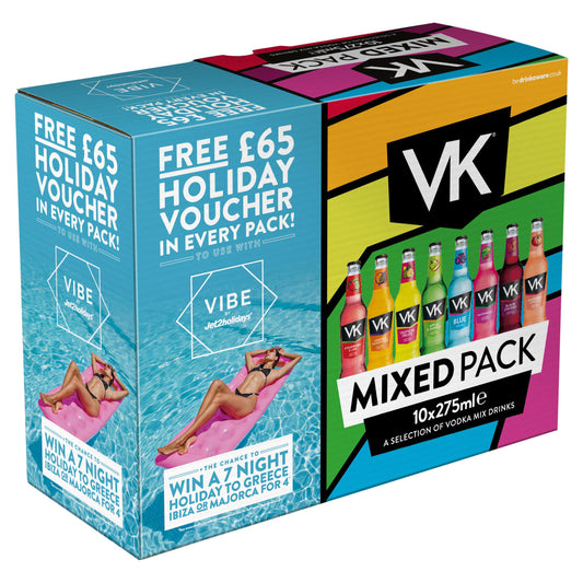 VK Mixed Pack a Selection of Vodka Mix Drinks 10x275ml GOODS Sainsburys   