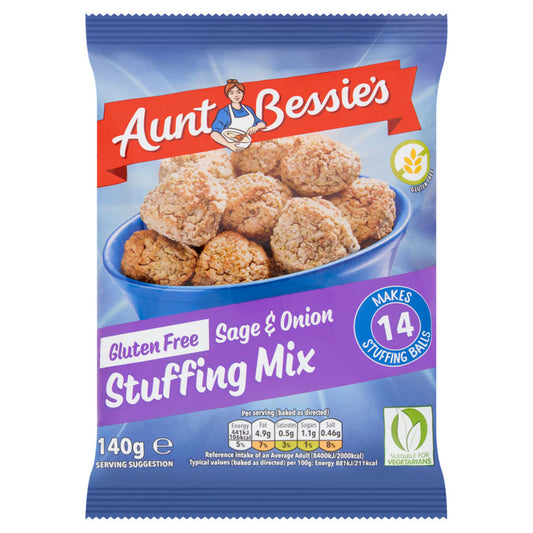 Aunt Bessie's Gluten Free Sage & Onion Stuffing Mix Sugar & Home Baking ASDA   