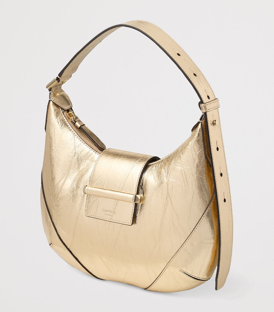 Jimmy Choo gold-tone metallic shoulder bag small bar, UK version