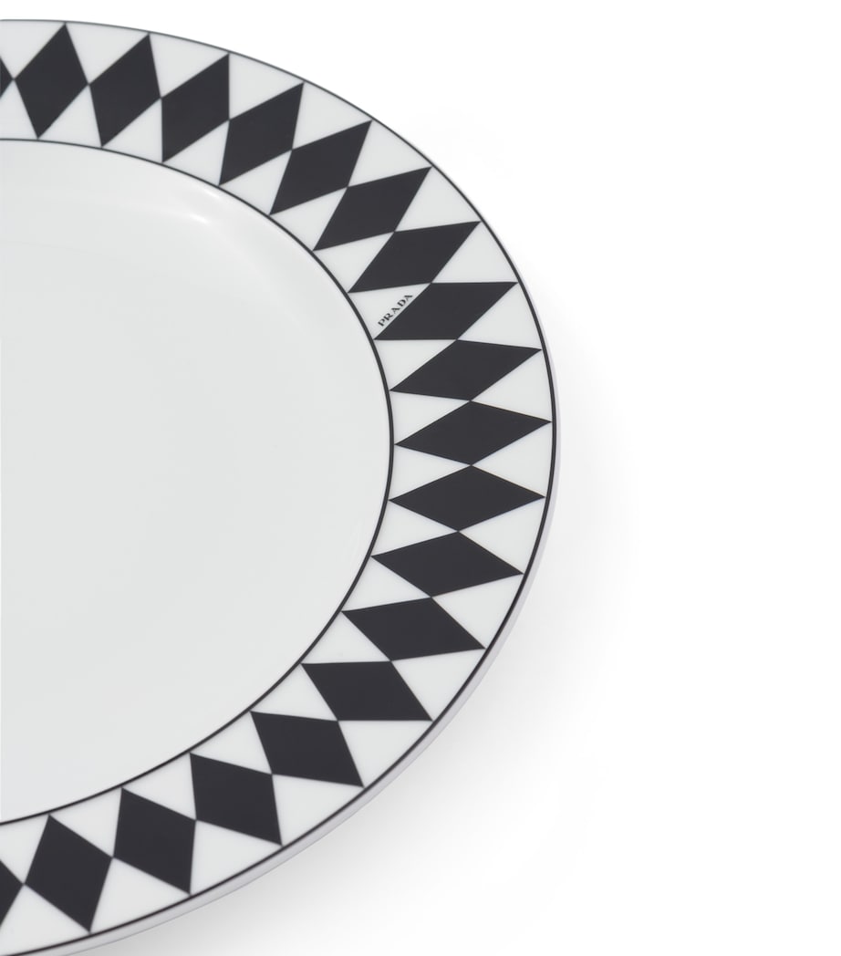 Prada chequerboard dinner plates 25cm, imported from the UK