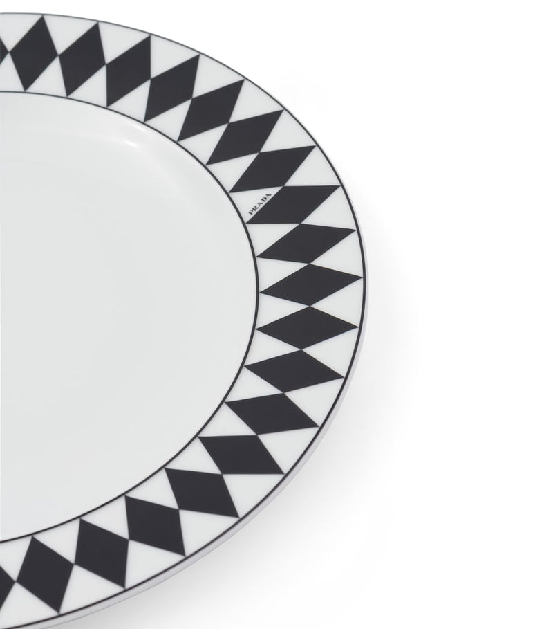 Prada chequerboard dinner plates 25cm, imported from the UK