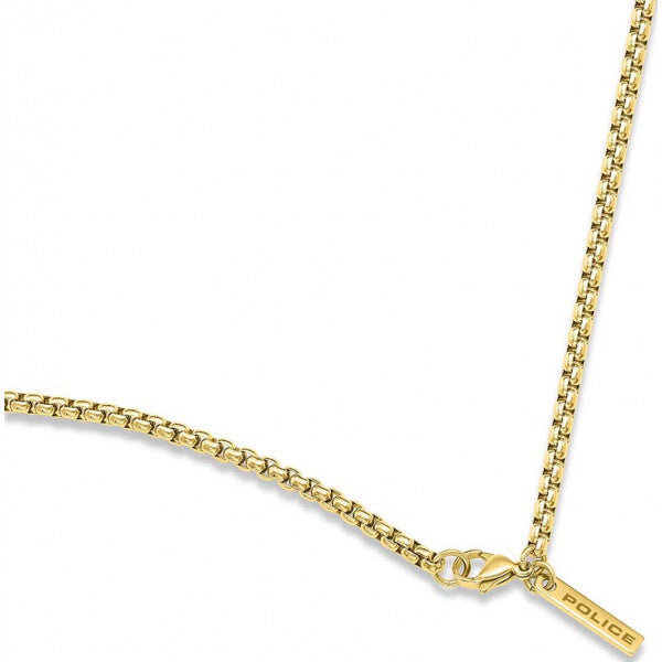 Police gold stamp necklace for mens (British brand)