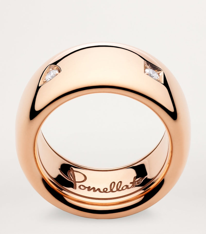 Pomellato Iconica rose gold diamond ring, UK version