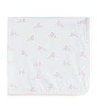 Trotters organic cotton bunny blanket with picot trim - British product