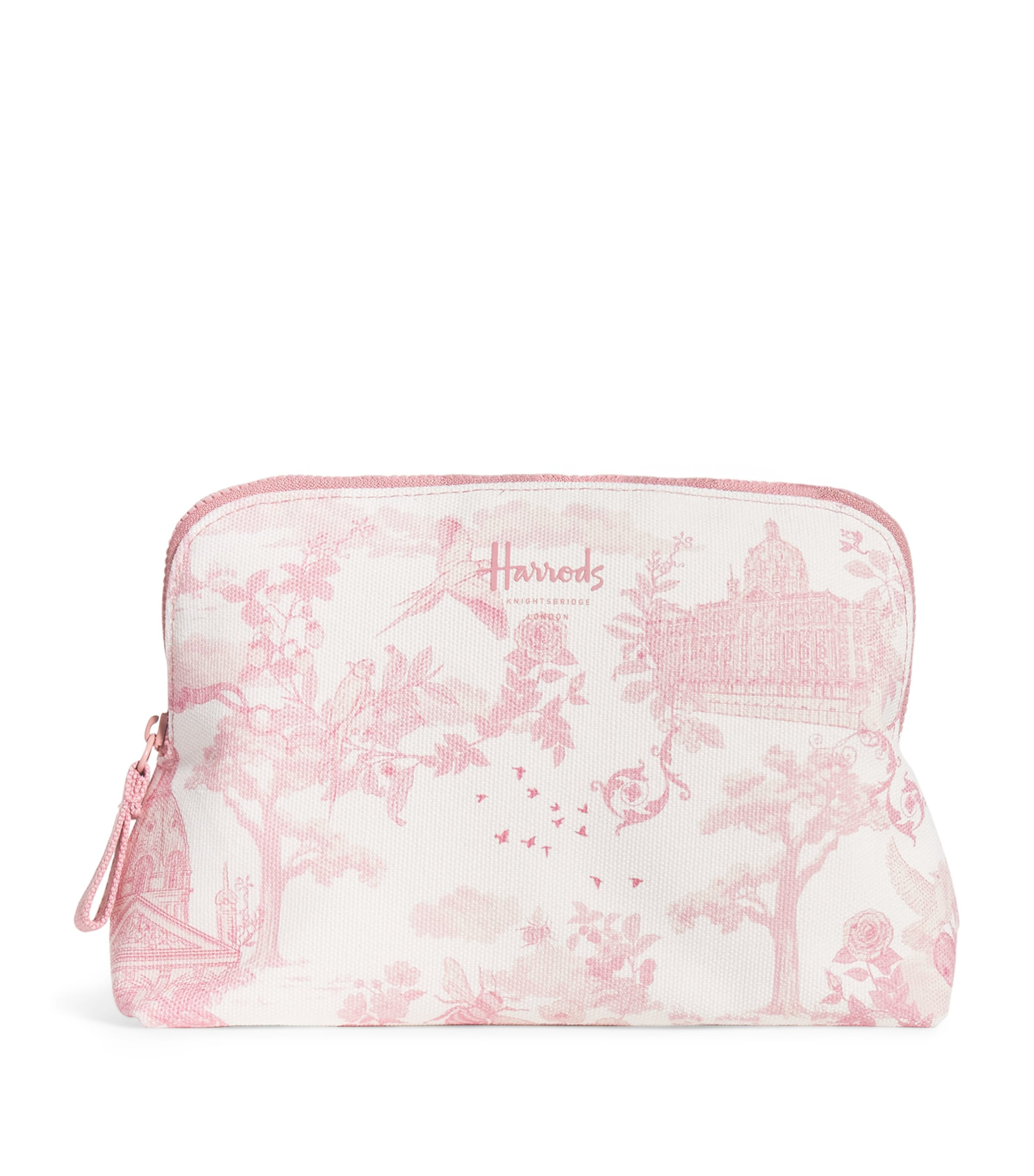 Harrods toile half moon cosmetic bag, UK version
