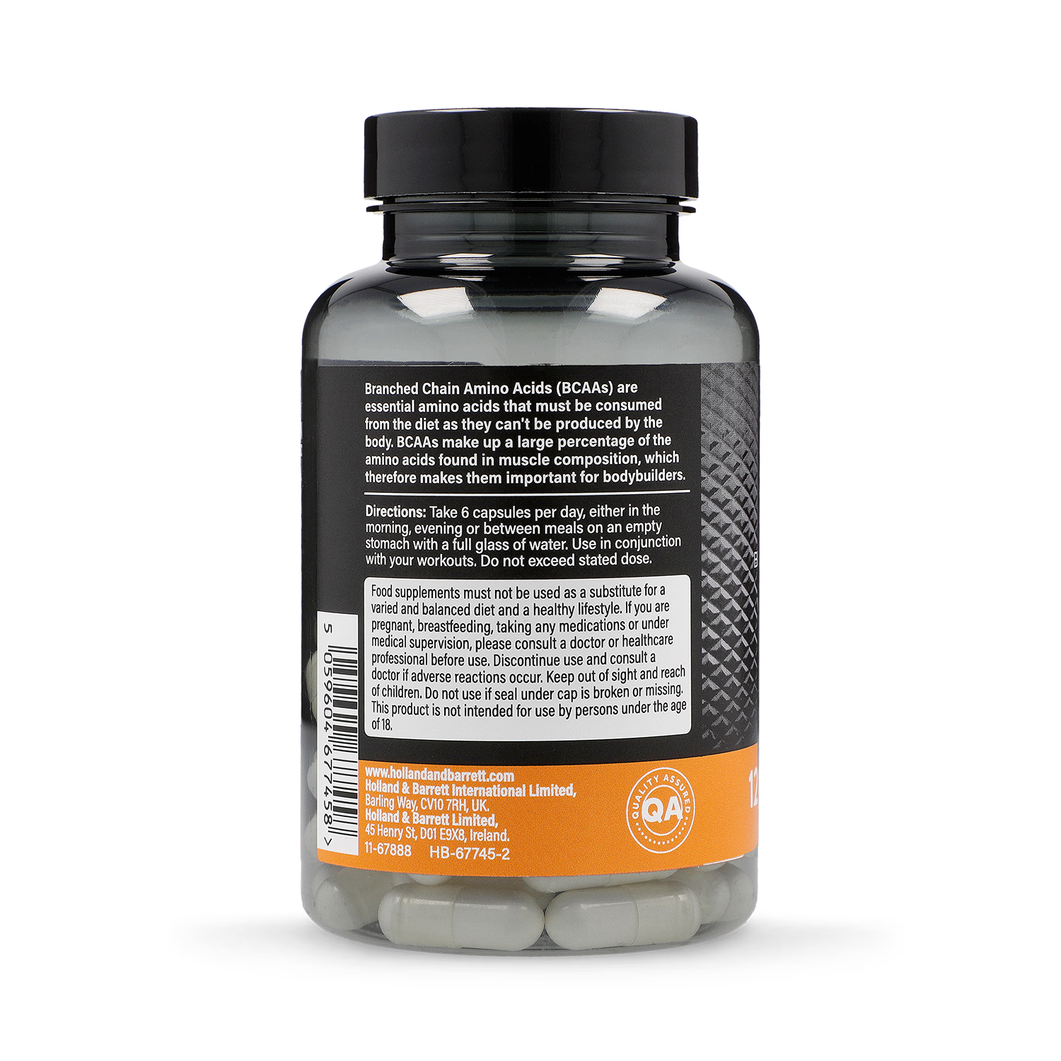 BCAA capsules branched chain amino acids 120 count - British product