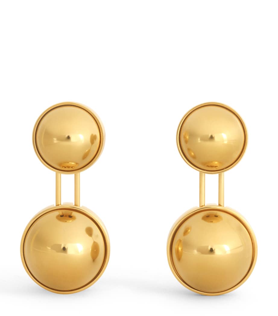 Alaïa sphere pendant drop earrings brass enamel 4.4cm - British product