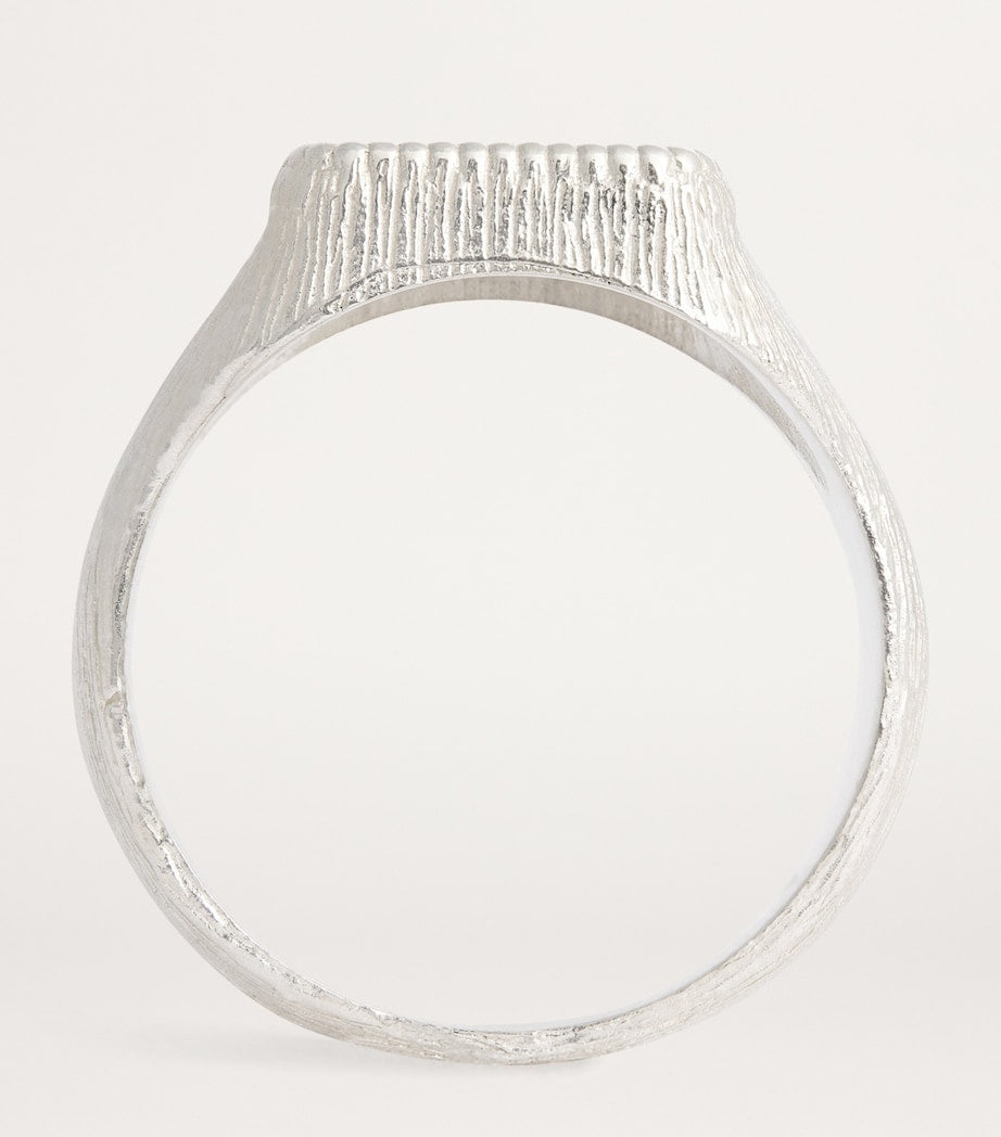 Bleue Burnham Cottage Garden signet ring sterling silver, imported from the UK