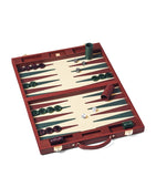 Aspinal Of London 17-Inch Pebble-Effect Leather Backgammon Set