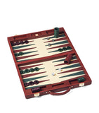 Aspinal of London pebble-effect leather backgammon set 17-inch - British product