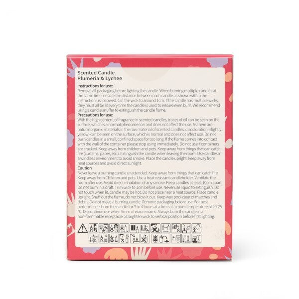 Disney Stitch plumeria and lychee scented candle 195g (British brand)
