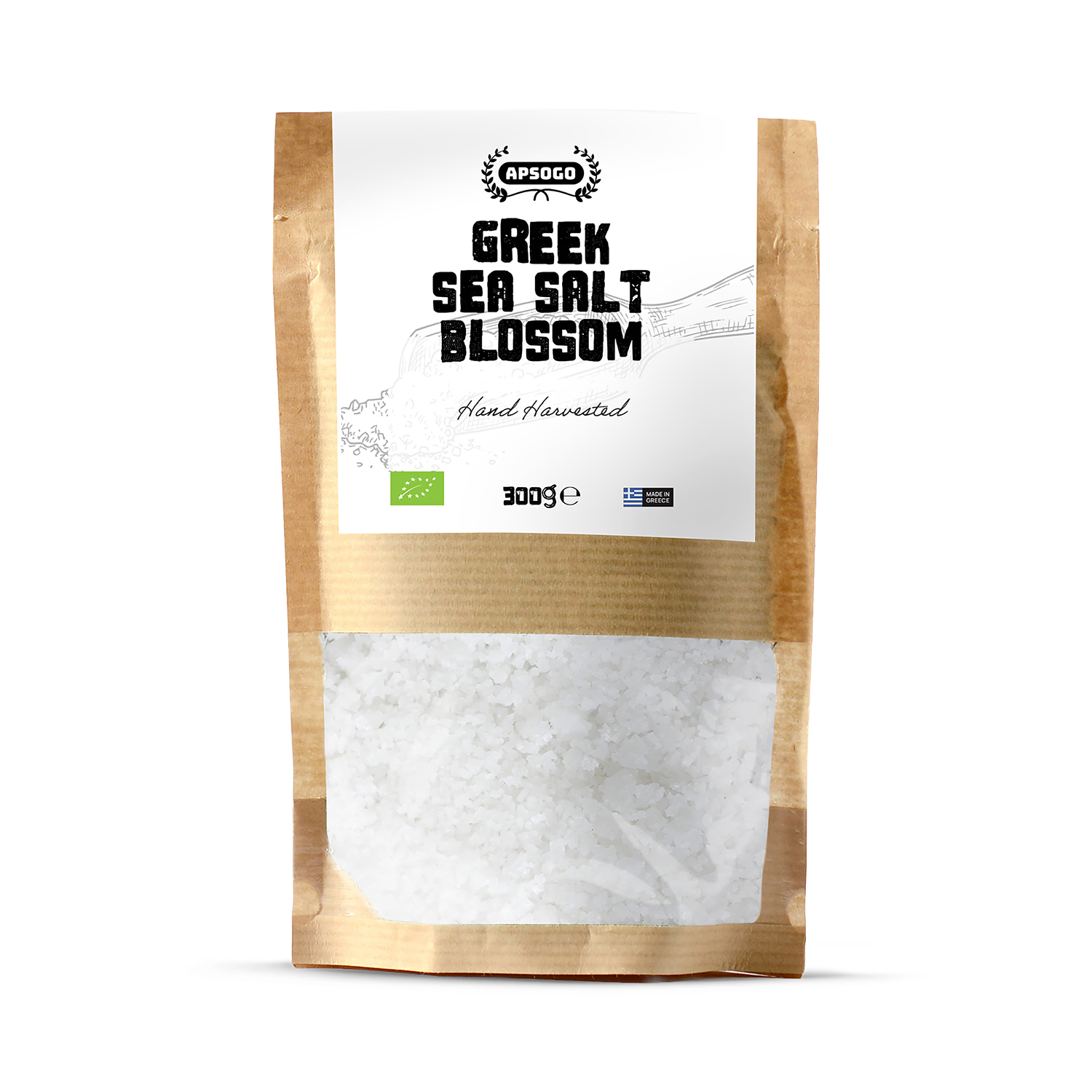 APSOGO sea salt blossom 300g (British brand)