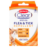 Bob Martin Clear Spot On Flea & Tick Repellent for Cats & Kittens x12 Cat care & accessories Sainsburys   