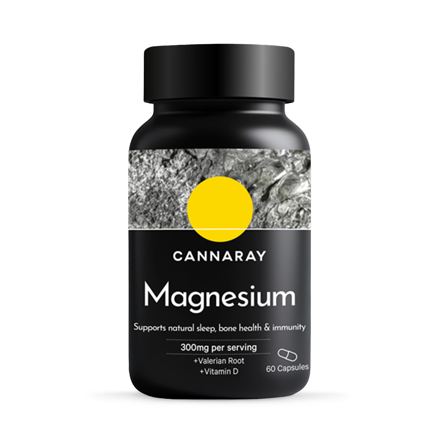 Cannaray magnesium capsules 300mg 60 count - British product
