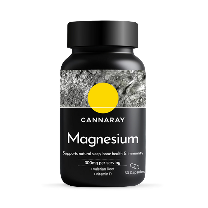 Cannaray magnesium capsules 300mg 60 count - British product