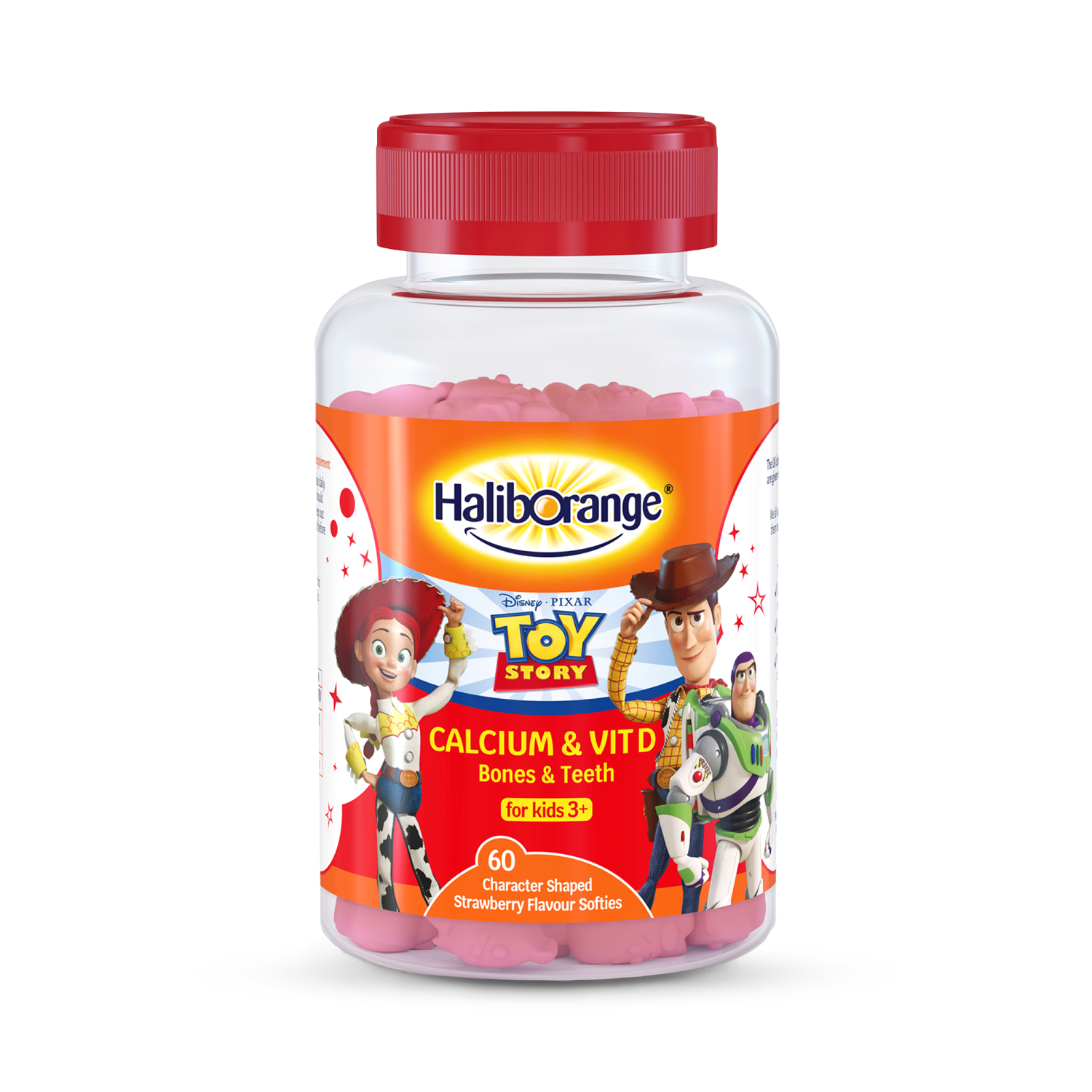 Haliborange Toy Story calcium vitamin D softies 60 strawberry (British brand)