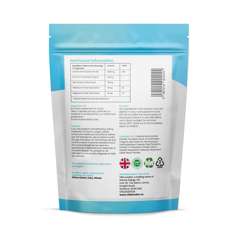 Creatine Monohydrate Complex BCAA capsules 120, UK version