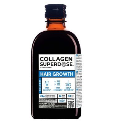 Collagen Superdose By Gold Collagen Hair Growth 300ml Vitamins, Minerals & Supplements Boots   