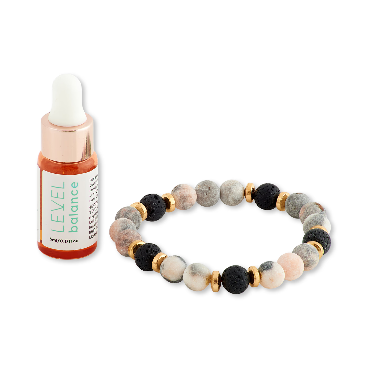 Smug aromatherapy bracelet with lava beads and essential oil - British product