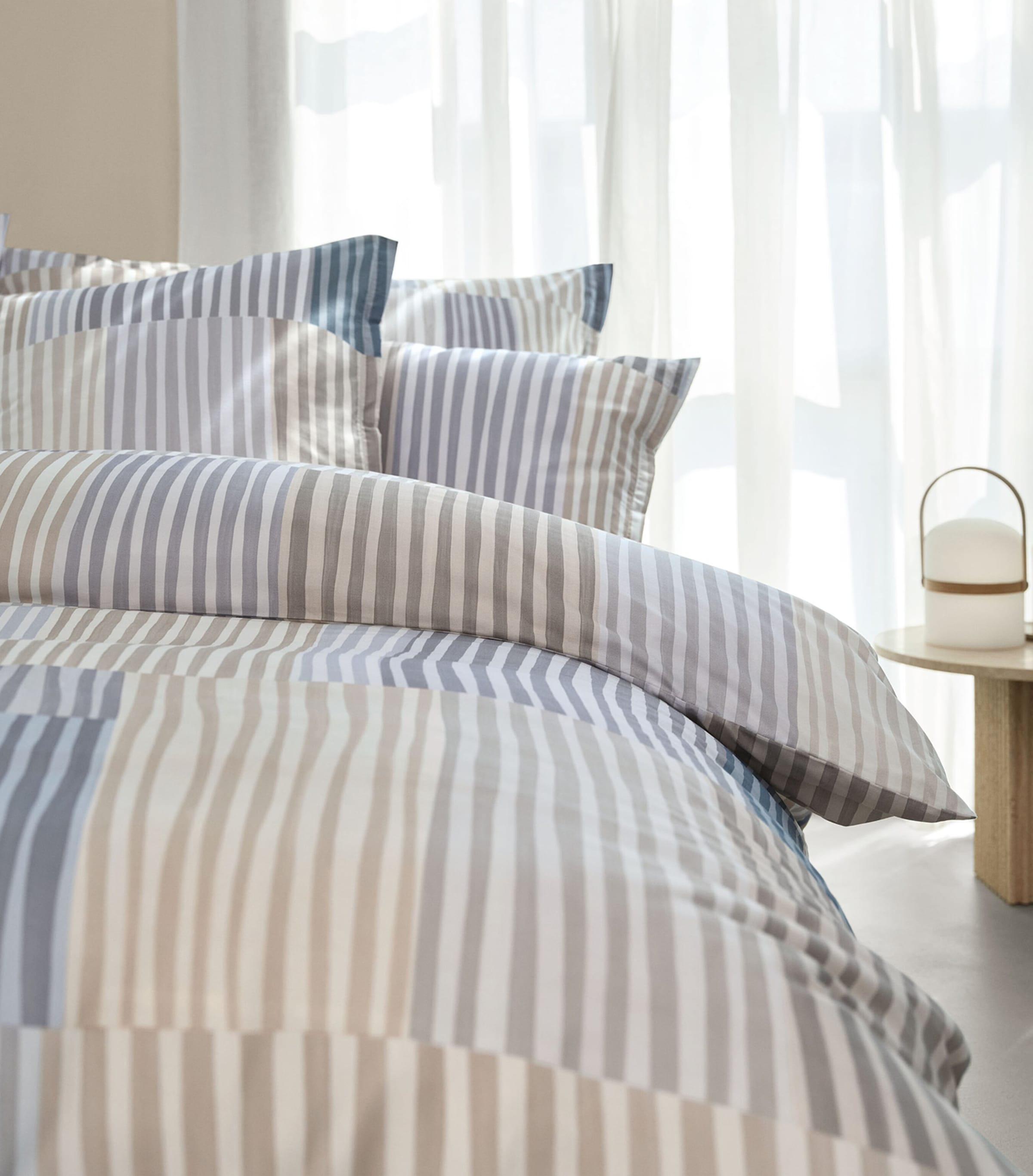 Schlossberg striped Melvin Oxford pillow case for King size, 50x75cm (British brand)