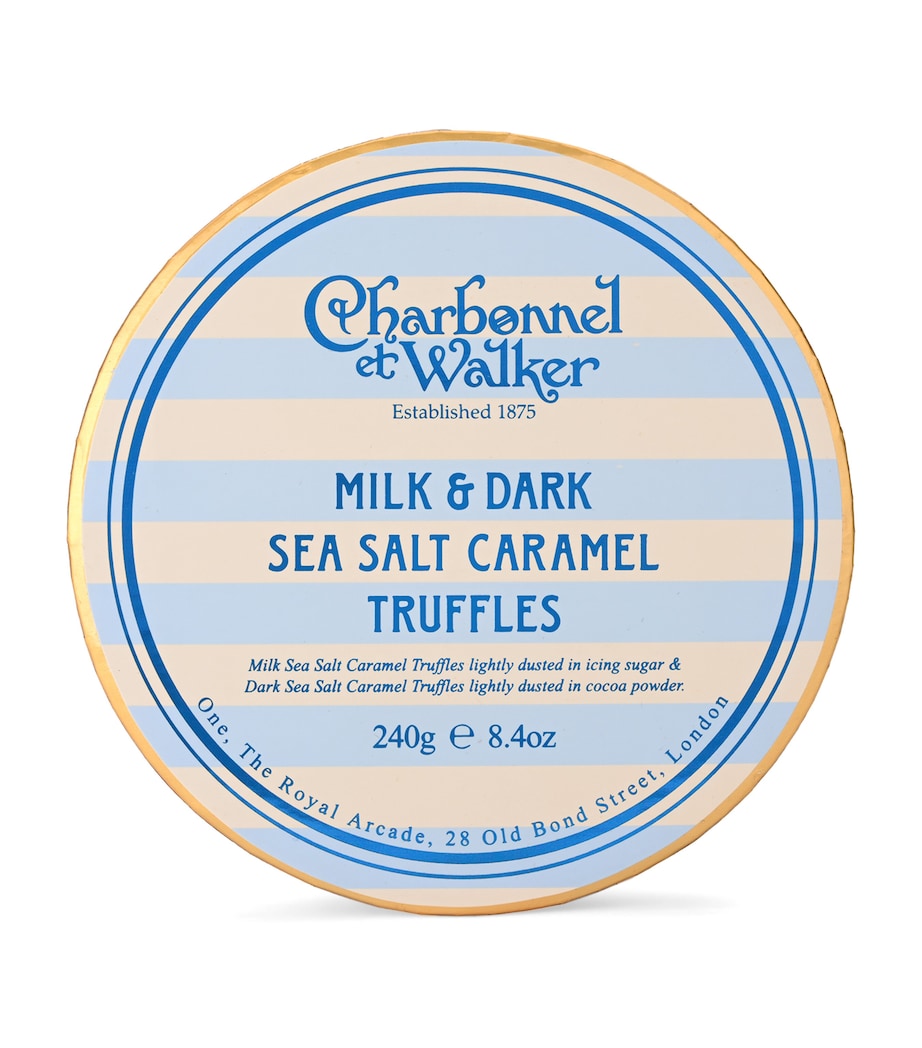 Charbonnel et Walker milk and dark sea salt caramel truffles 240g, imported from the UK