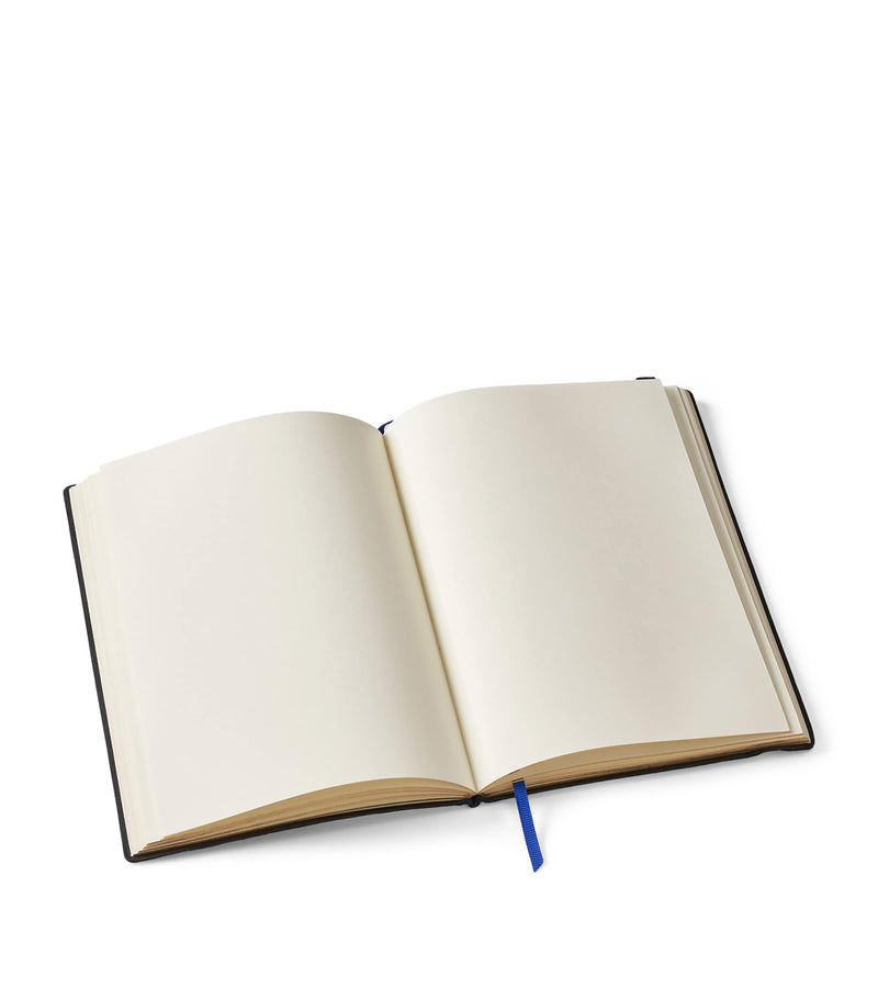 Aspinal Of London grained leather bound A5 notebook - British product