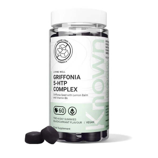 Known Nutrition Griffonia 5-HTP Complex Gummies, imported from the UK