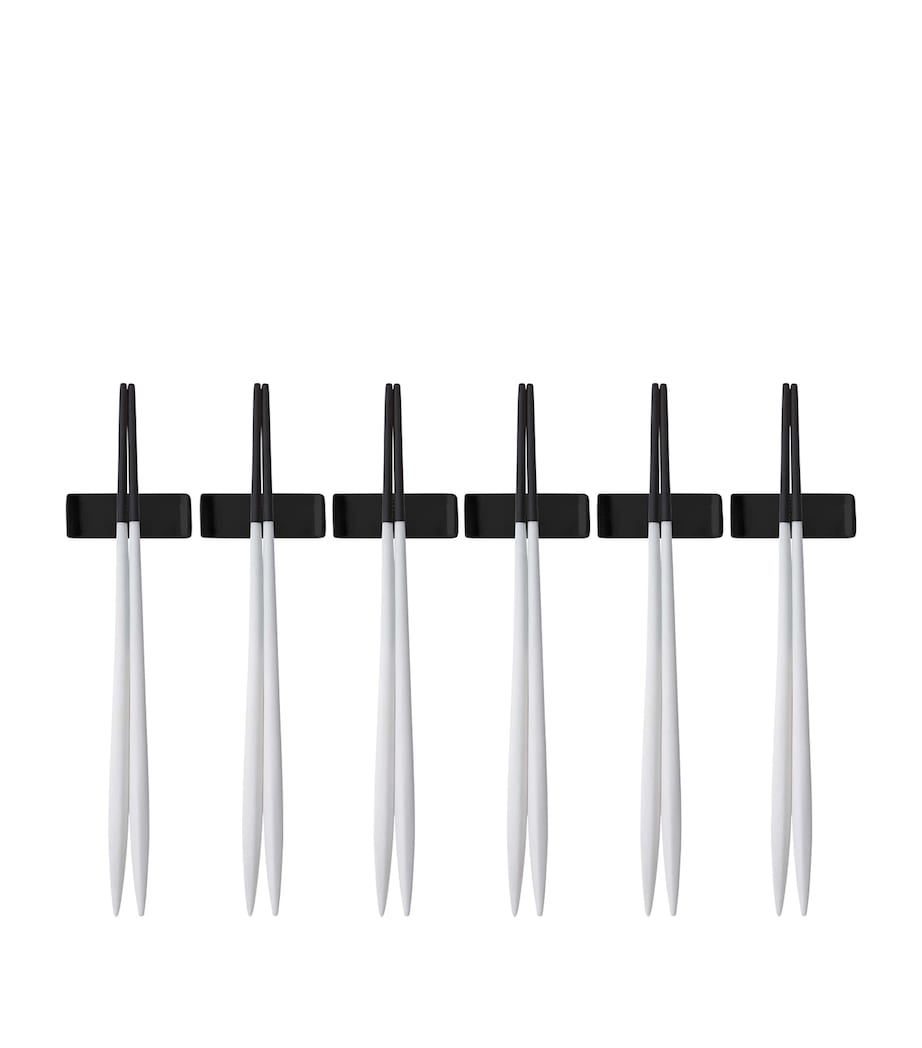 Bugatti stainless steel chopsticks set with resin handles and rests, 35cm - British product