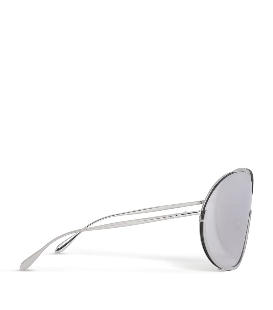 Alaïa metal butterfly sunglasses oversized rounded frames (British brand)