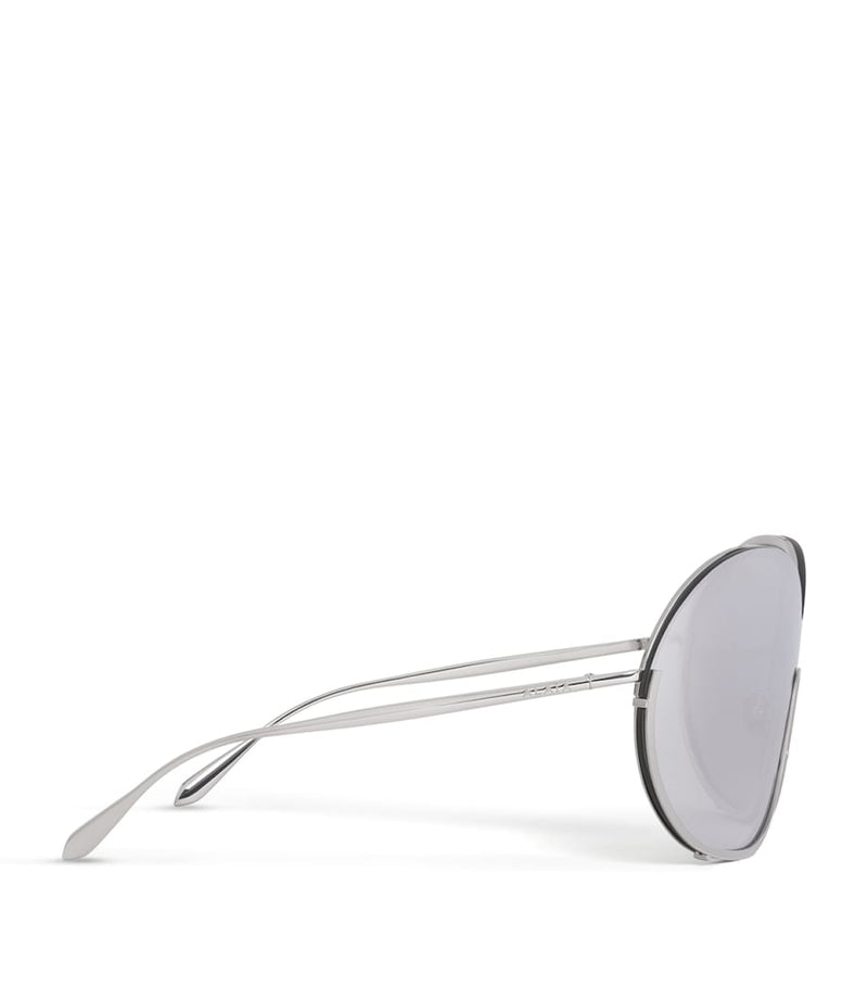 Alaïa metal butterfly sunglasses oversized rounded frames (British brand)